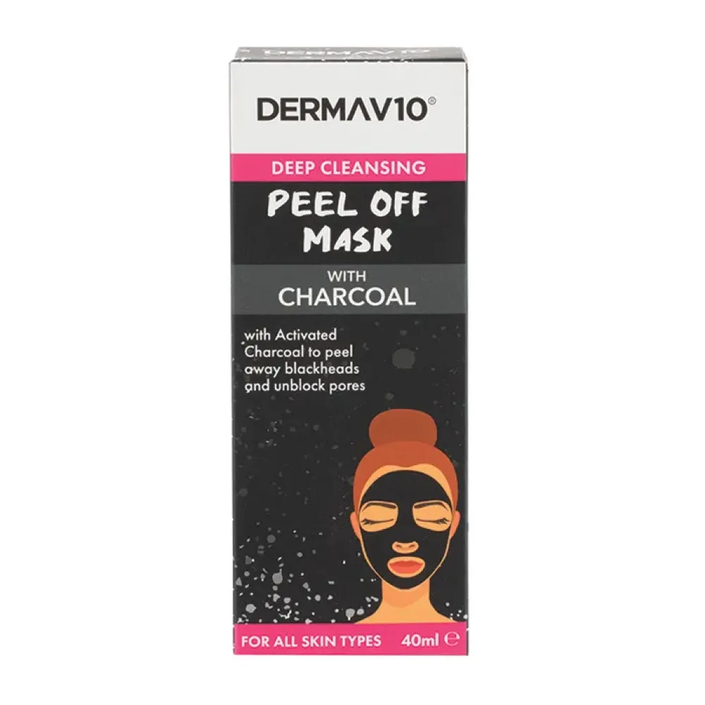DermaV10 Charcoal Peel Off Mask 40ml