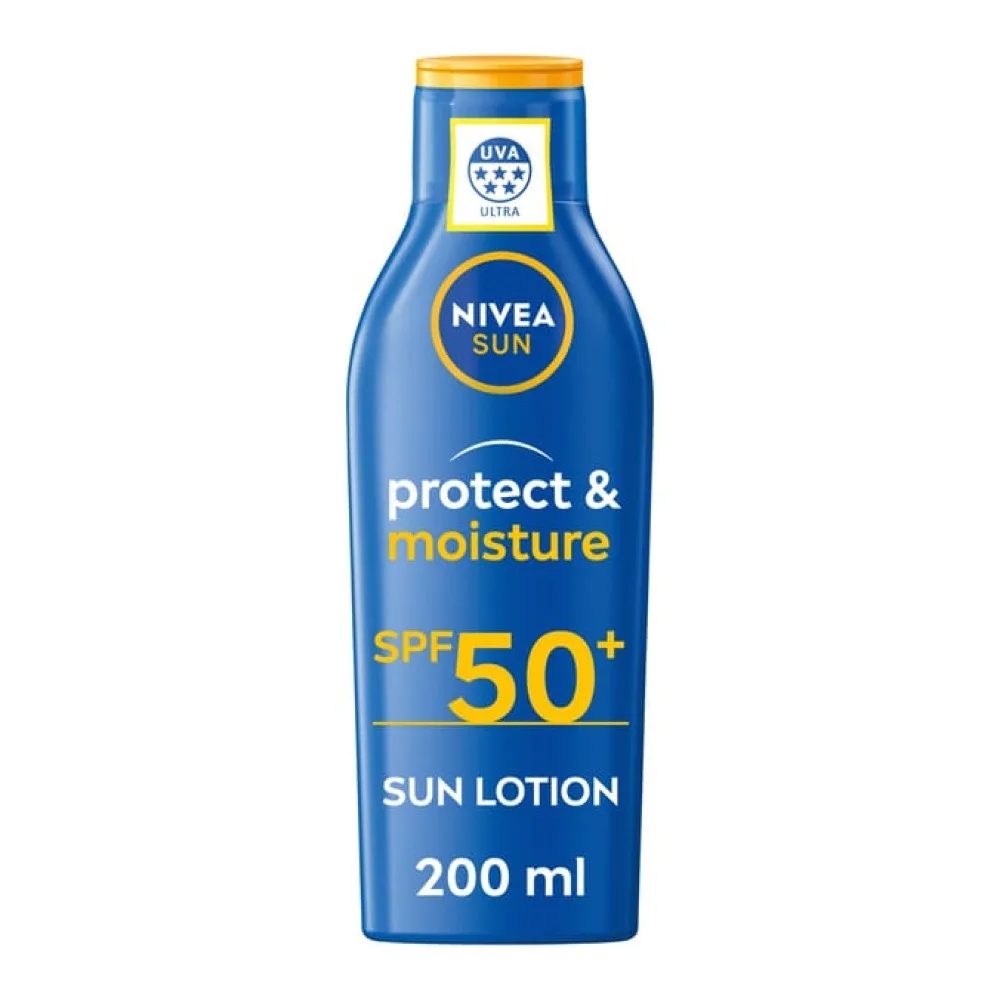 Nivea Sun Protect &amp; Moisture Sun Lotion SPF50+ 200ml  description