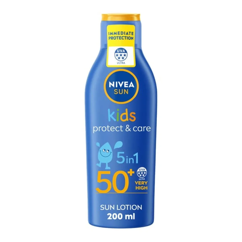Nivea Sun Kids Protect &amp; Care Sun Lotion 200ml SPF50+