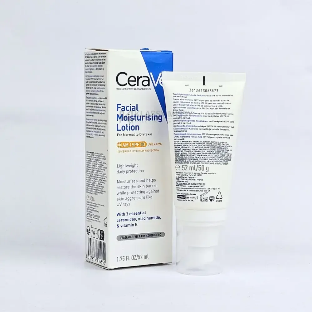 CeraVe AM Facial Moisturising Lotion SPF50 with Ceramides & Vitamin E 52ml