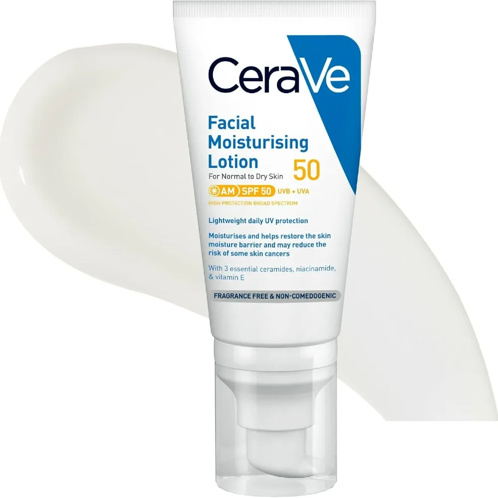CeraVe AM Facial Moisturising Lotion SPF50 with Ceramides & Vitamin E 52ml